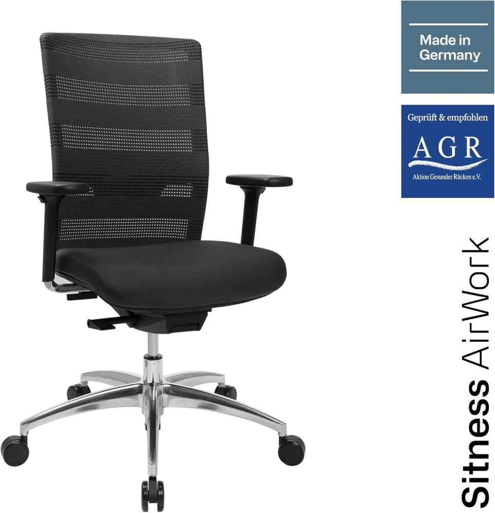 Topstar Sitness Airwork Bürostuhl, Aluminium, schwarz, One Size Bild 1