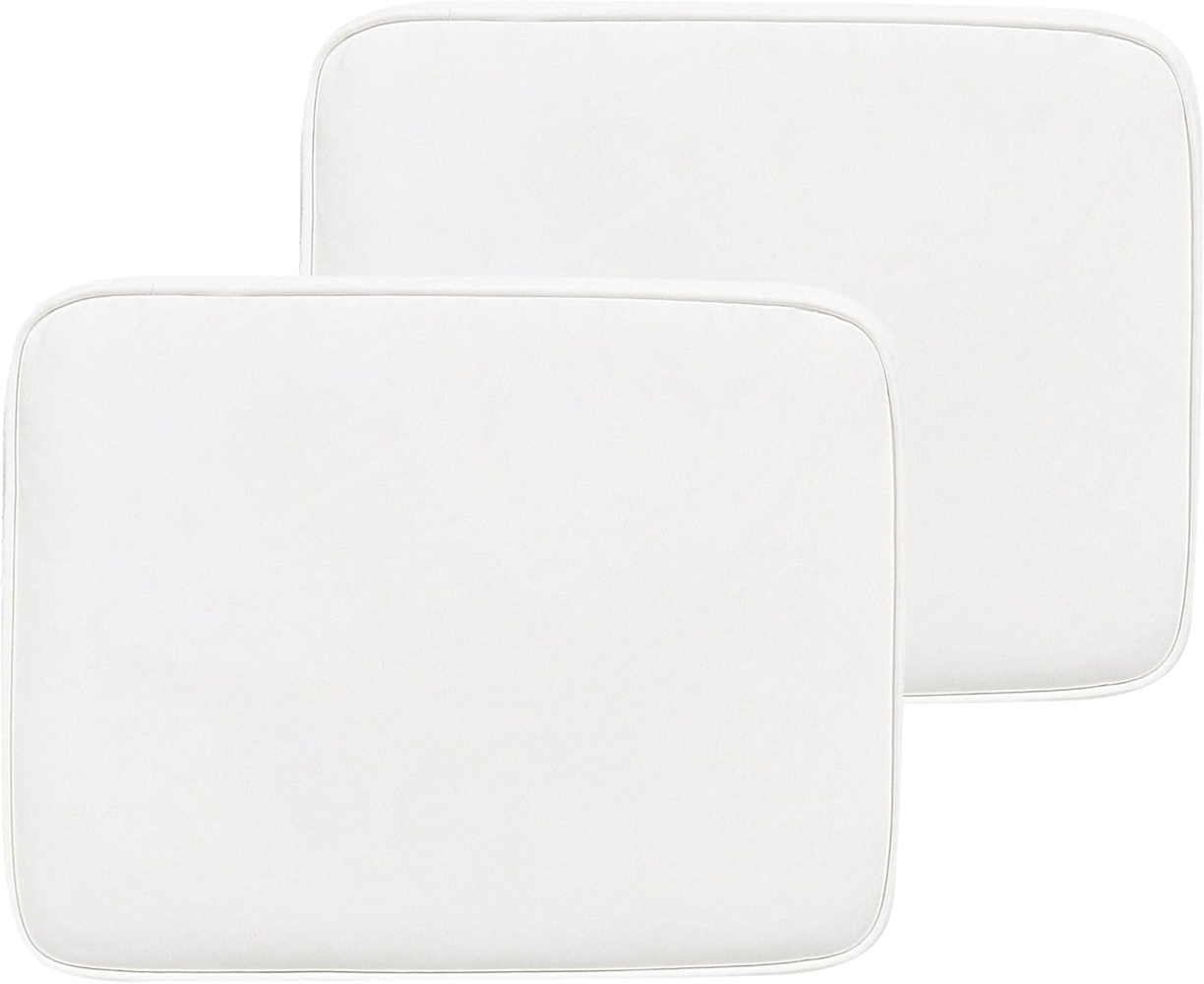 Beliani 'FIJI' Set mit 2 Sitzkissen, ohne Muster, Polyester cremeweiß, 38 x 29 x 5 cm Bild 1