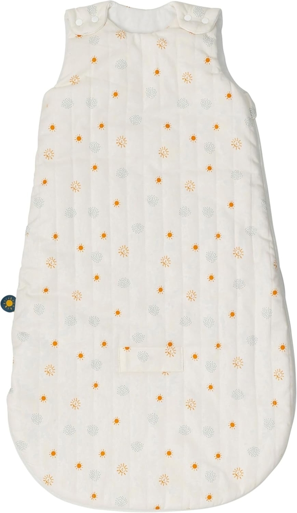 Nattou Babyschlafsack für Herbst und Winter, Aus Baumwollpopeline und Baumwolljersey, TOG 2, Ca. 70 cm, 0-6 Monate, Felix und Leo, Weiß Bild 1