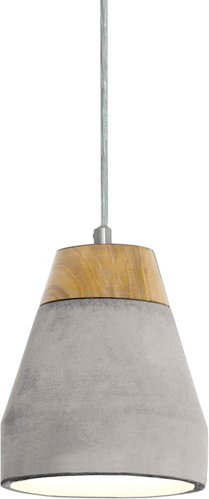 Eglo 95525 Hängeleuchte Tarega in grau Holz, Beton braun, grau 1X40W H:110 Ø 15cm Bild 1