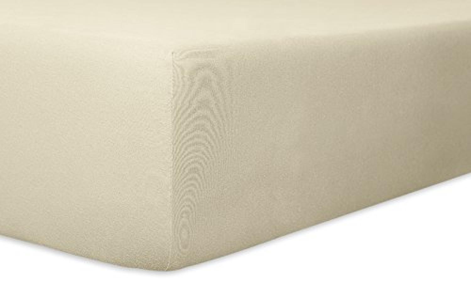 Kneer Easy-Stretch Spannbetttuch 140x200 - 160x220 cm creme (12) Bild 1