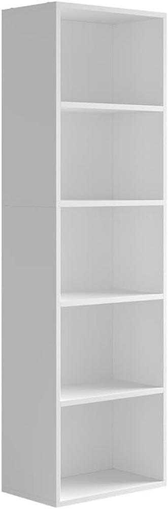 Vicco Bücherregal Bob Weiß 40 x 132 cm mit 5 Fächern Bild 1