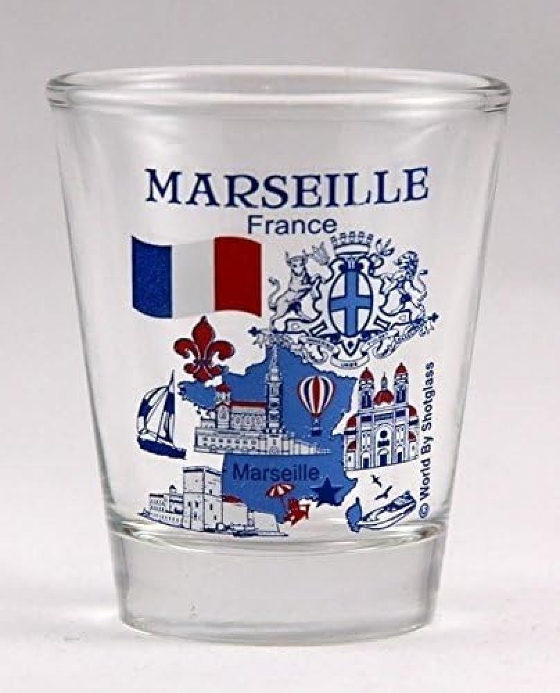 Marseille Frankreich großen Französischen Cities Collection Shot Glas Bild 1