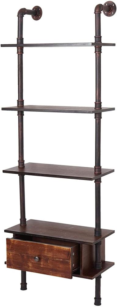 Standregal HWC-B64, Wohnregal Bücherregal Ablageregal, Industriedesign Metall 175x60x30cm Bild 1