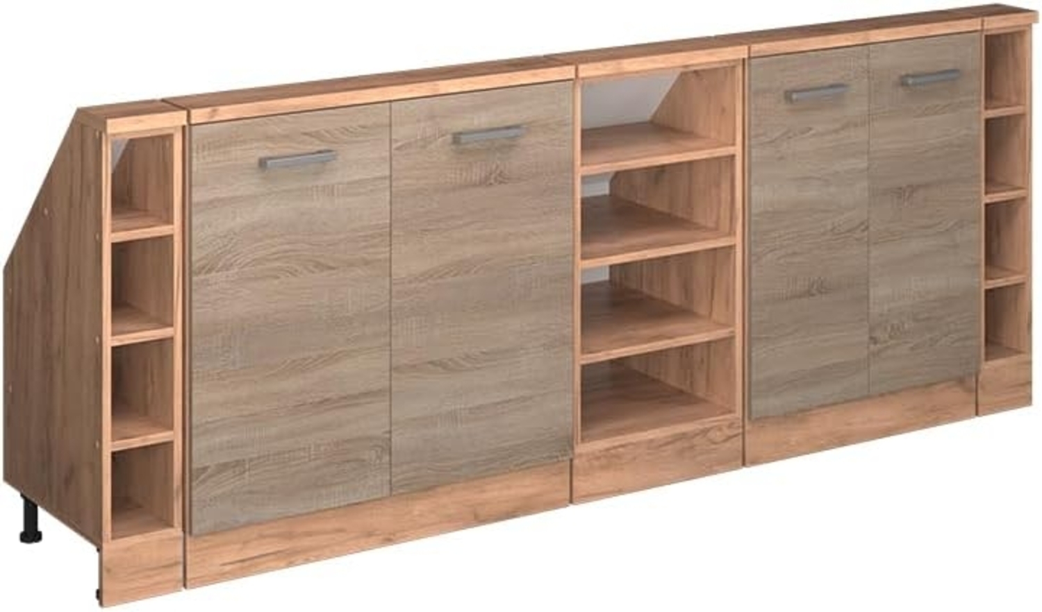 Dachschrägenschrank-Set Rion Sonoma/Goldkraft Eiche 5er Set Vicco Bild 1