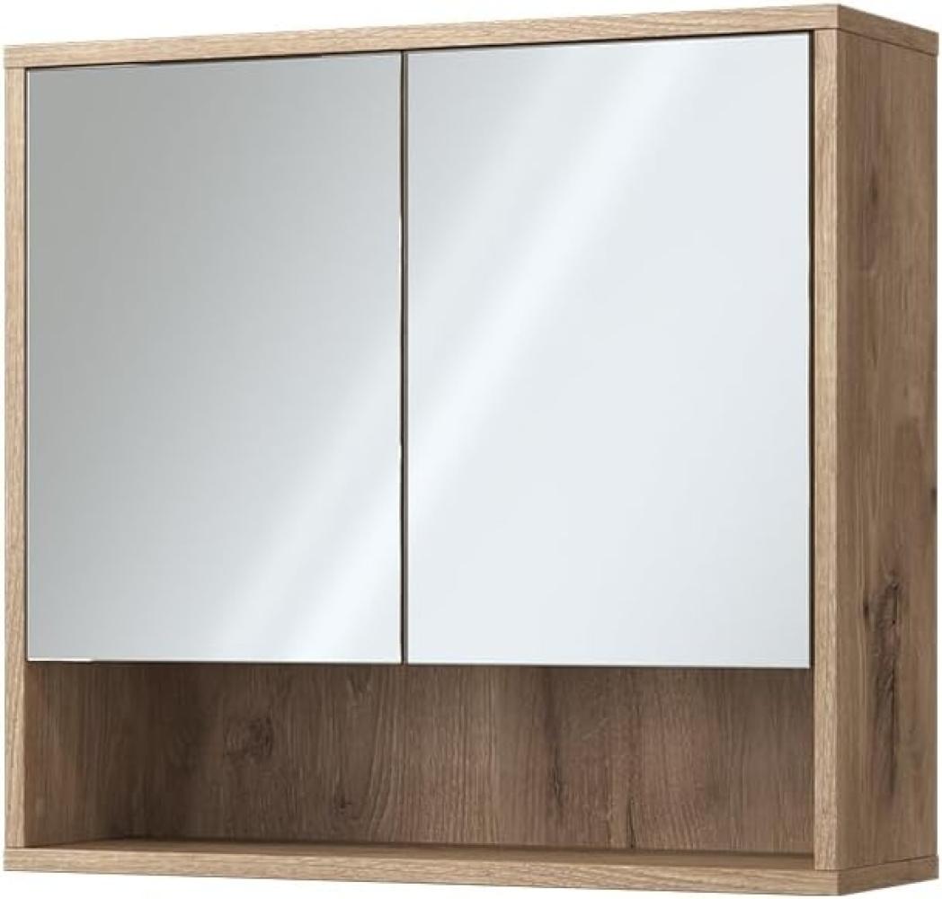 Vicco Bad-Spiegelschrank Eliza Viking Oak 70 x 65 cm mit 2 Türen Bild 1