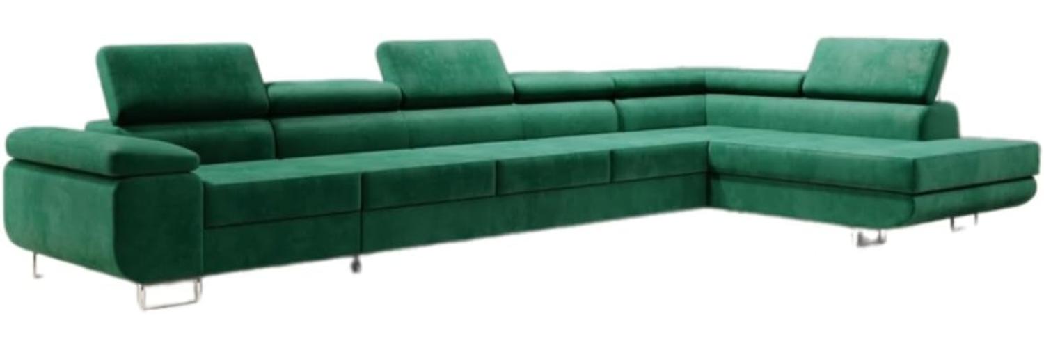 Designer Sofa Maxi mit Schlaf und Klappfunktion Grün Rechts Bild 1