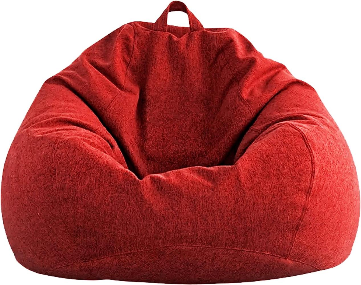 AD. CON Indoor Sitzsack mit EPS-Perlen Füllung, Puff, Relax-Sessel, Sitzkissen, Bodenkissen, Bean Bag 250L Rot Bild 1