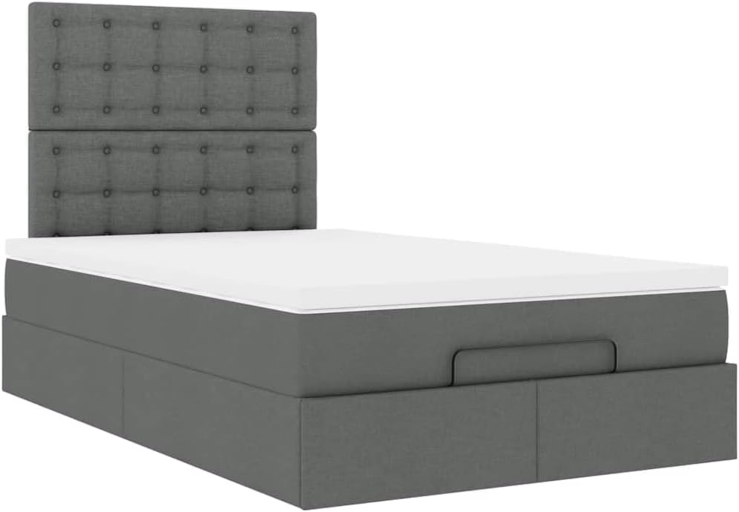 Ottoman-Bett mit Matratze Dunkelgrau 120x190 cm Stoff 3313307 Bild 1