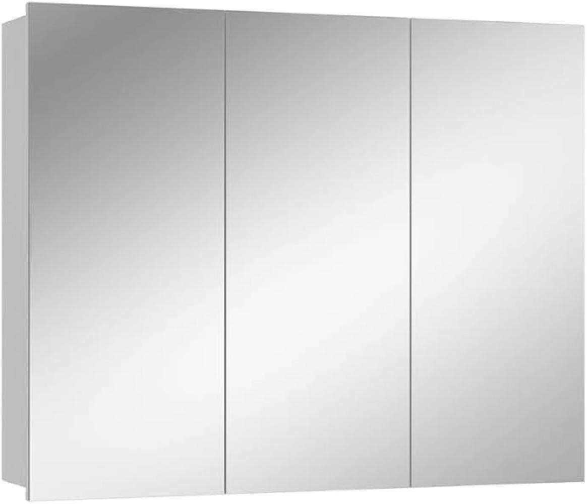 Vicco Spiegelschrank Sola 100 x 79,8 cm, Weiß, Schrank mit 3 Türen, Badezimmer Bild 1