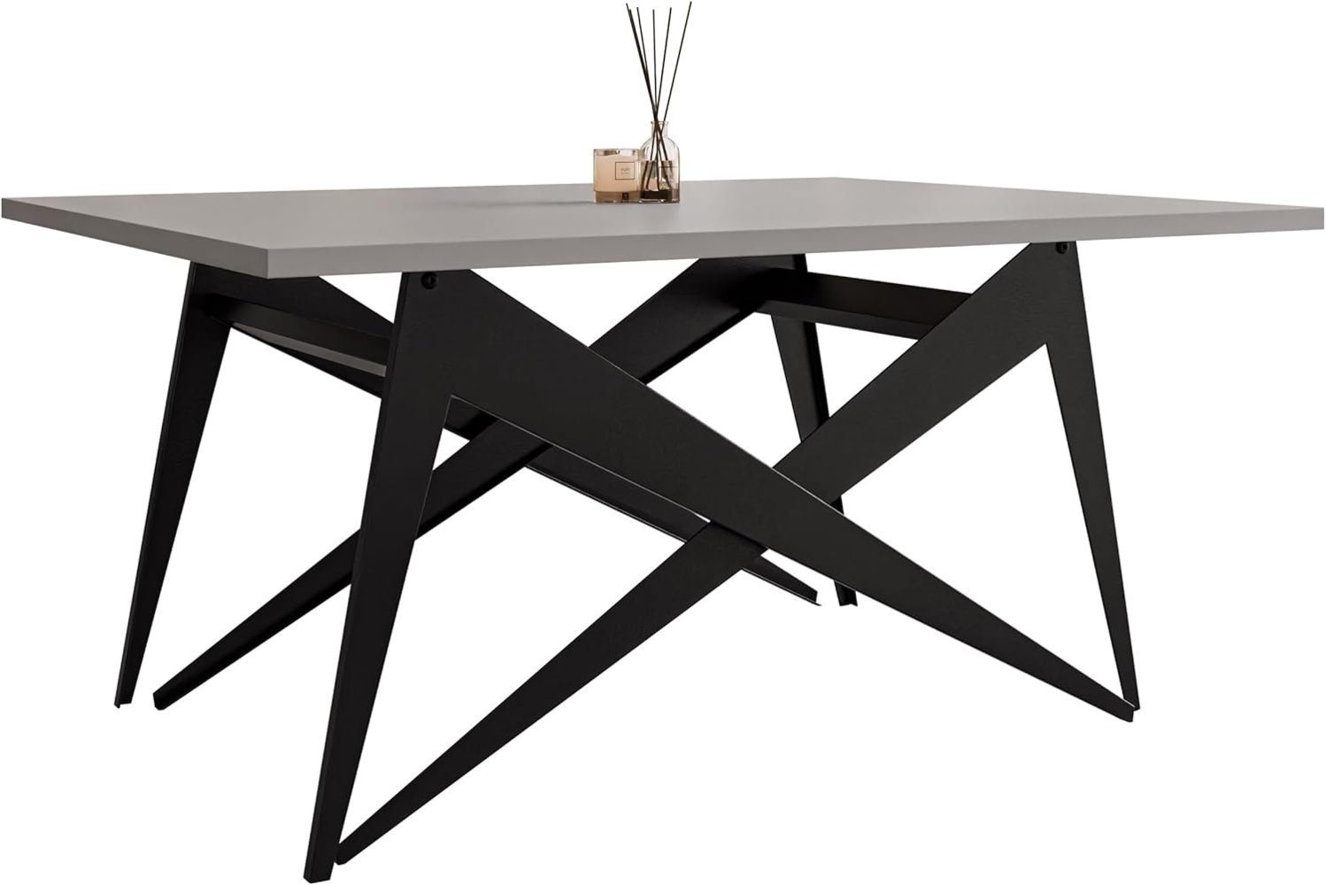 2-in-1 Couchtisch und Esstisch Xorkol (Farbe: Schwarz / Hellgrau) Bild 1