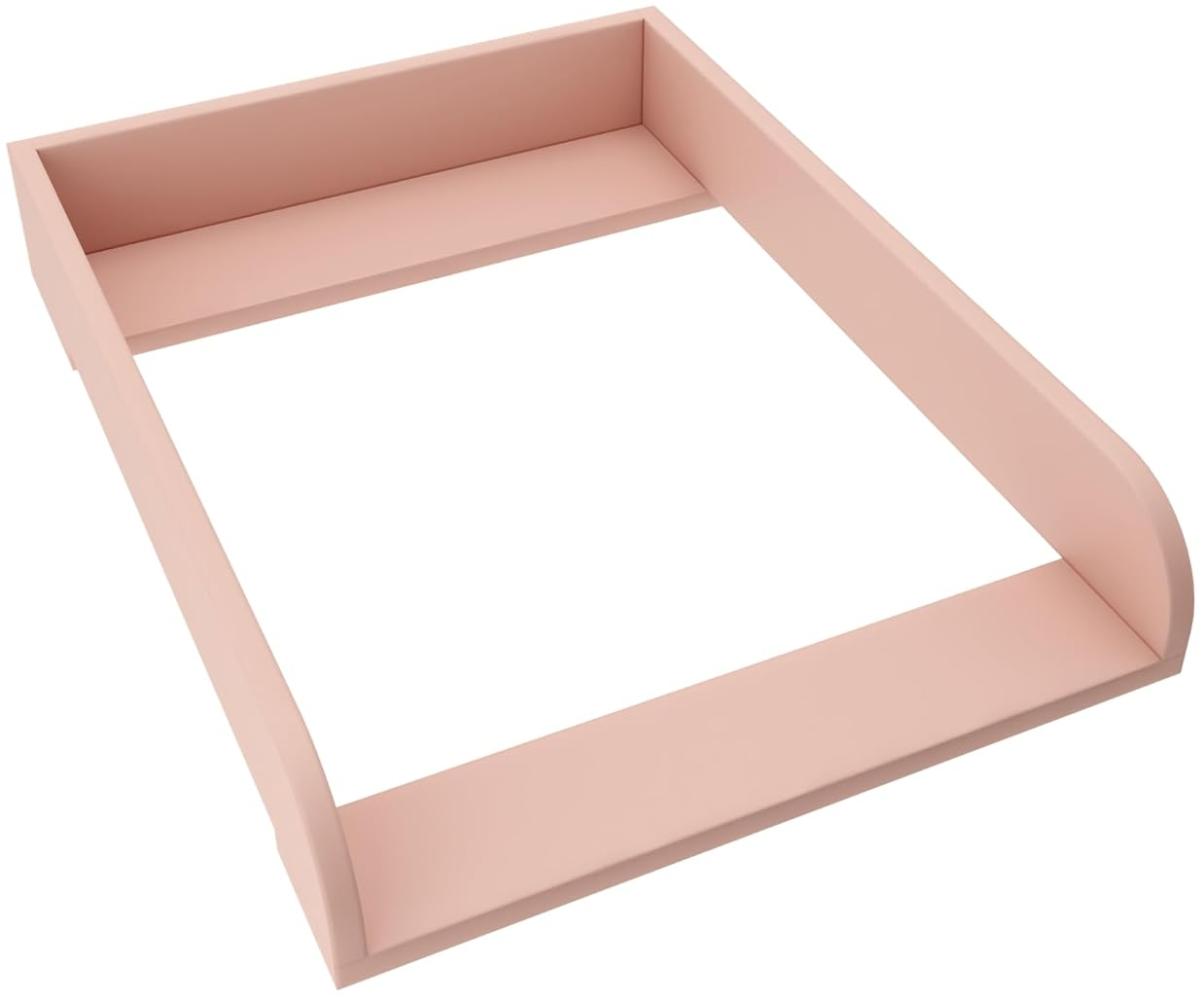 REGALIK Wickelaufsatz für Hemnes 500 IKEA 72cm x 50cm - Abnehmbar Wickeltischaufsatz für Kommode in Rose - Abgeschlossen mit ABS Material 2mm mit Abgerundeten Frontplatten Bild 1