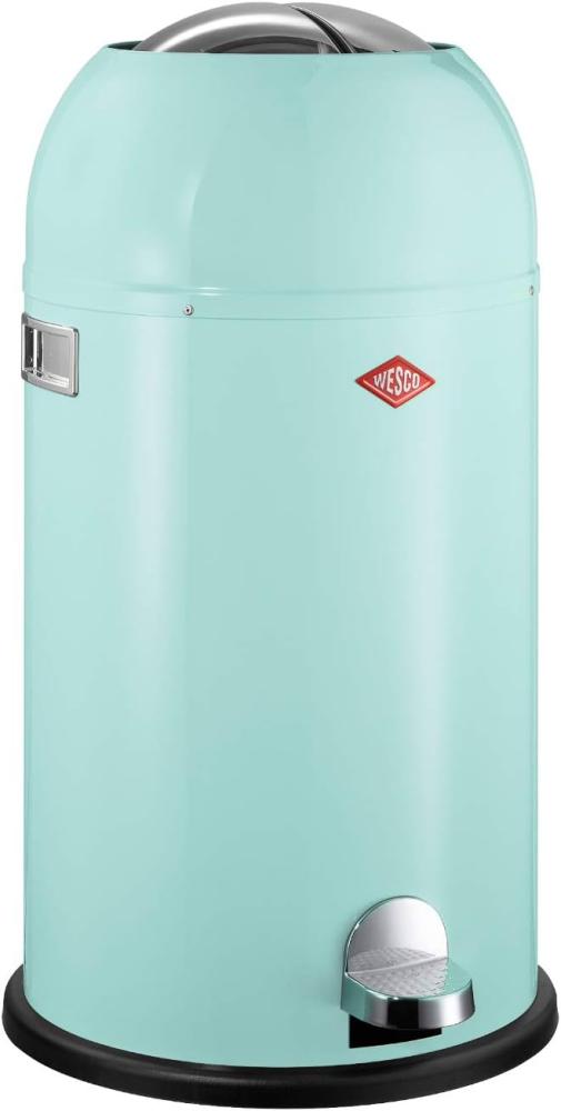 Wesco Mülleimer Kickmaster, Abfallsammler, Tretabfallsammler, Stahlblech, Mint, 33 L, 184631-51 Bild 1