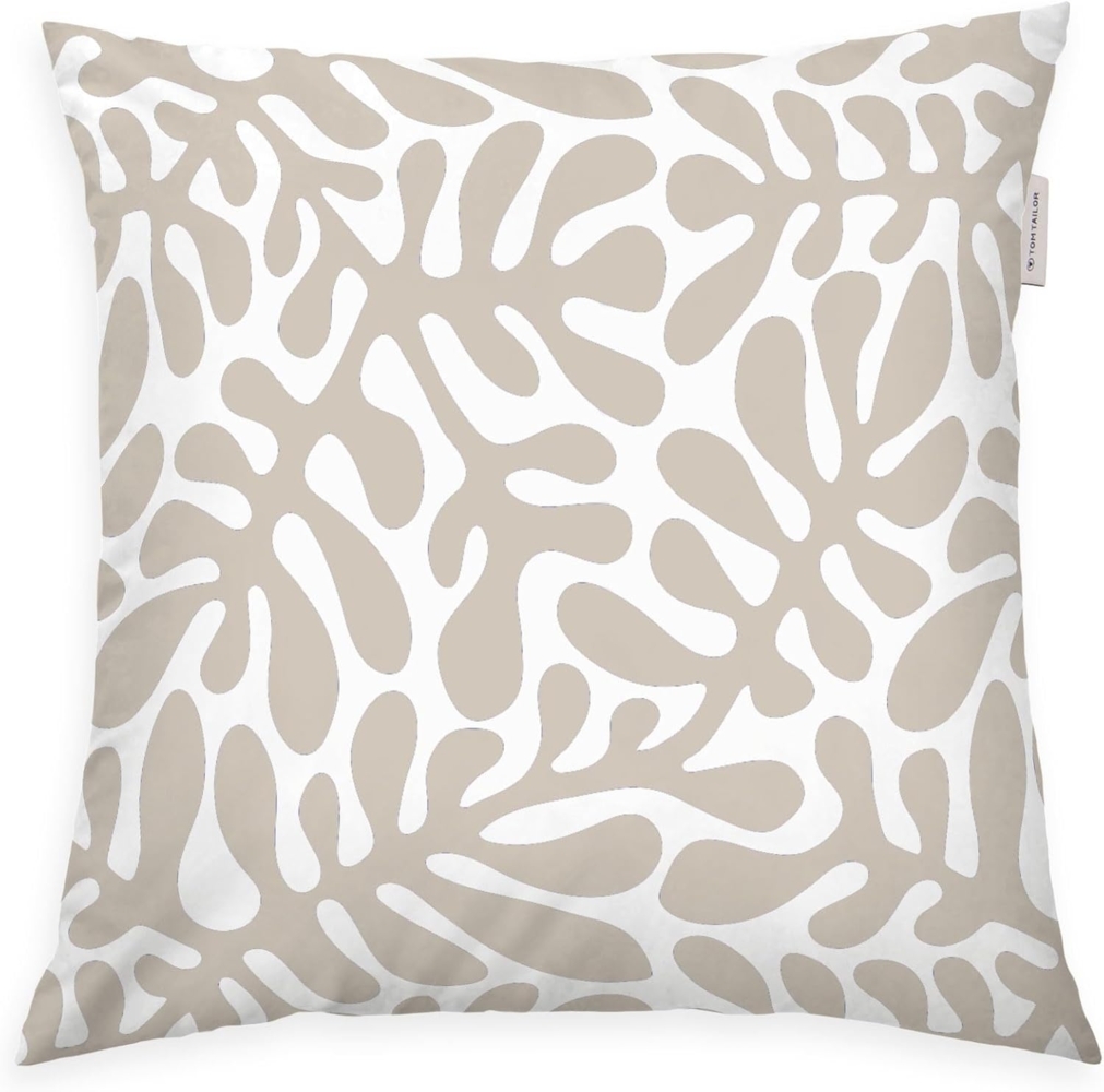 TOM TAILOR HOME Kissenhülle new bedroom, ORGANIC LEAVES, 40x40cm oder 40x80cm, (1 Stück), mit farbigem Markenreißverschluss Bild 1