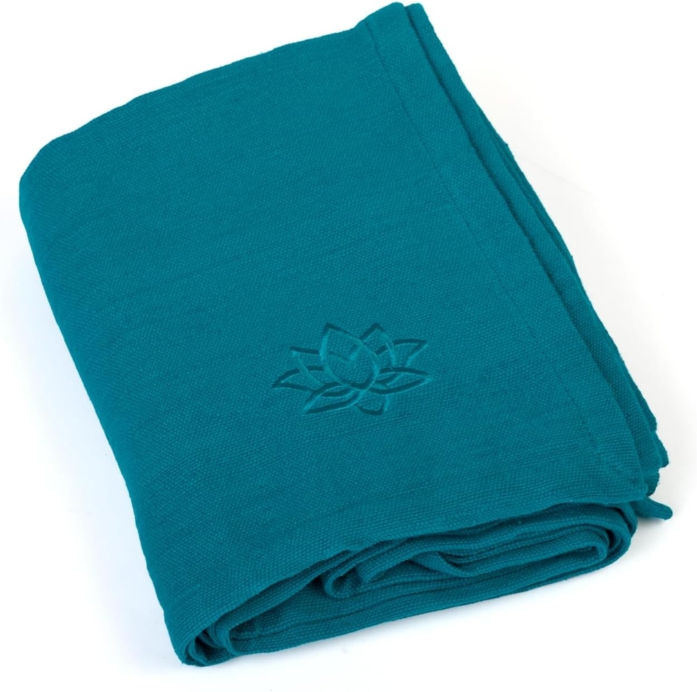 Wohndecke Yogadecke SHAVASANA, Baumwolle petrol, bodhi Bild 1