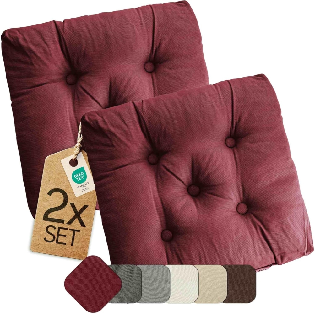 etérea Himmlische Qualität Sitzkissen etérea Heidi Sitzkissen und Stuhlkissen 42x42 cm - Bild 1