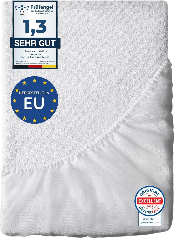 Dreamzie Matratzenschoner 90 x 200 Wasserdicht Oeko-TEX und Made in EU - Atmungsaktive Anti-Allergie und Anti Milben Bild 1