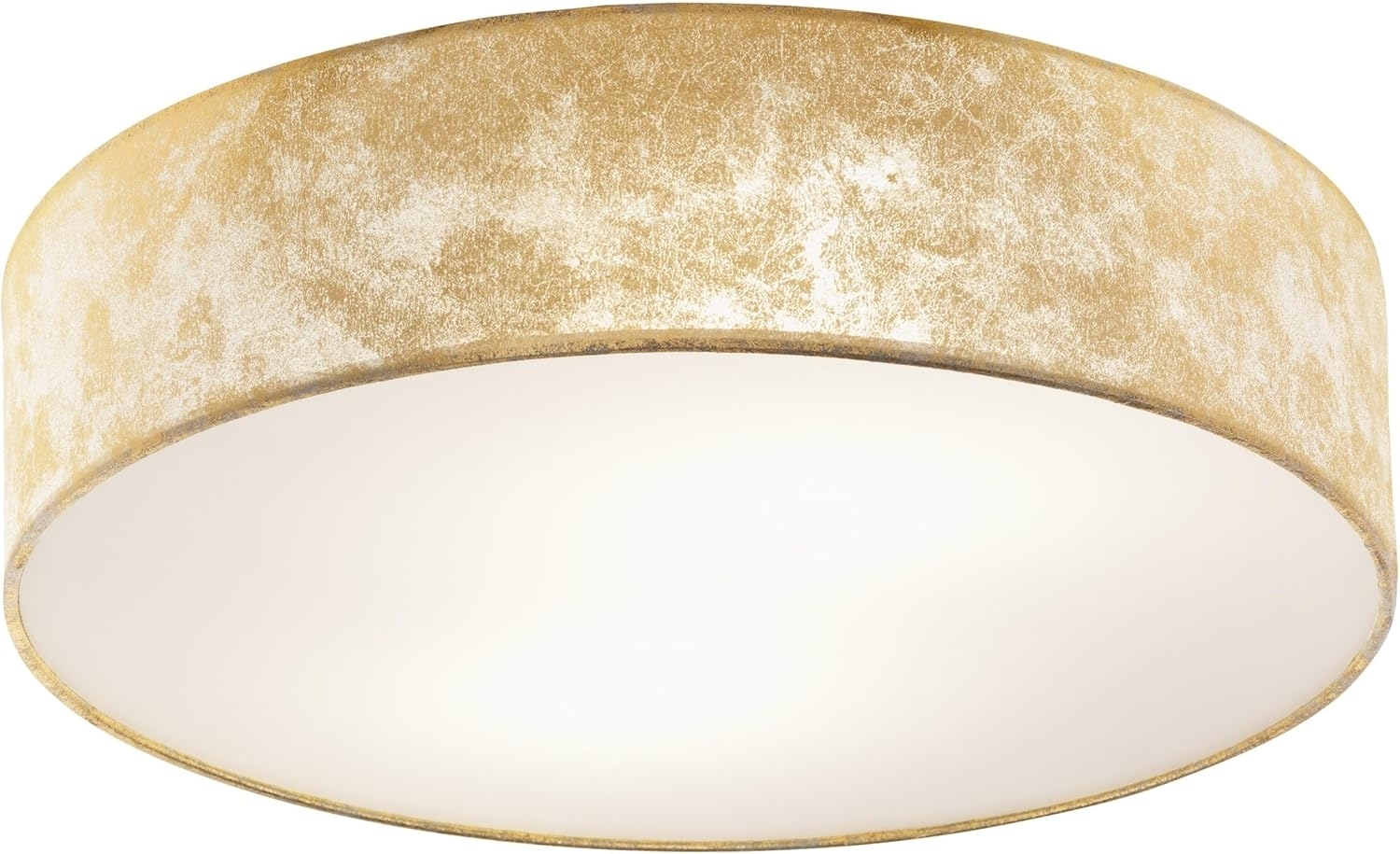 Eglo 97641 Deckenleuchte VISERBELLA Stahl champagner, Textil gold E27 1X60W Ø38cm H:110cm dimmbar Bild 1