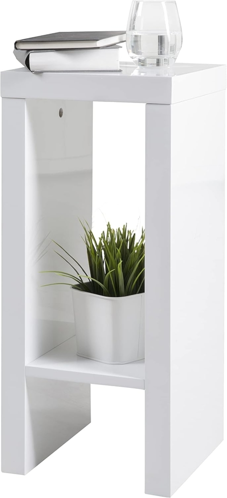 Phoenix Blumenständer mit Ablagefach, Weiß, 26 x 60 x 26 cm Bild 1