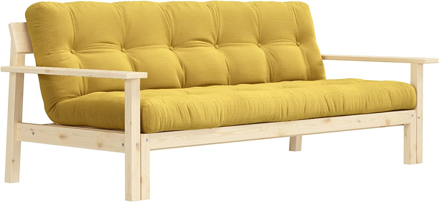 Schlafsofa UNWIND - Matratze Cord Honey / Gestell Natur - Karup Design Bild 1