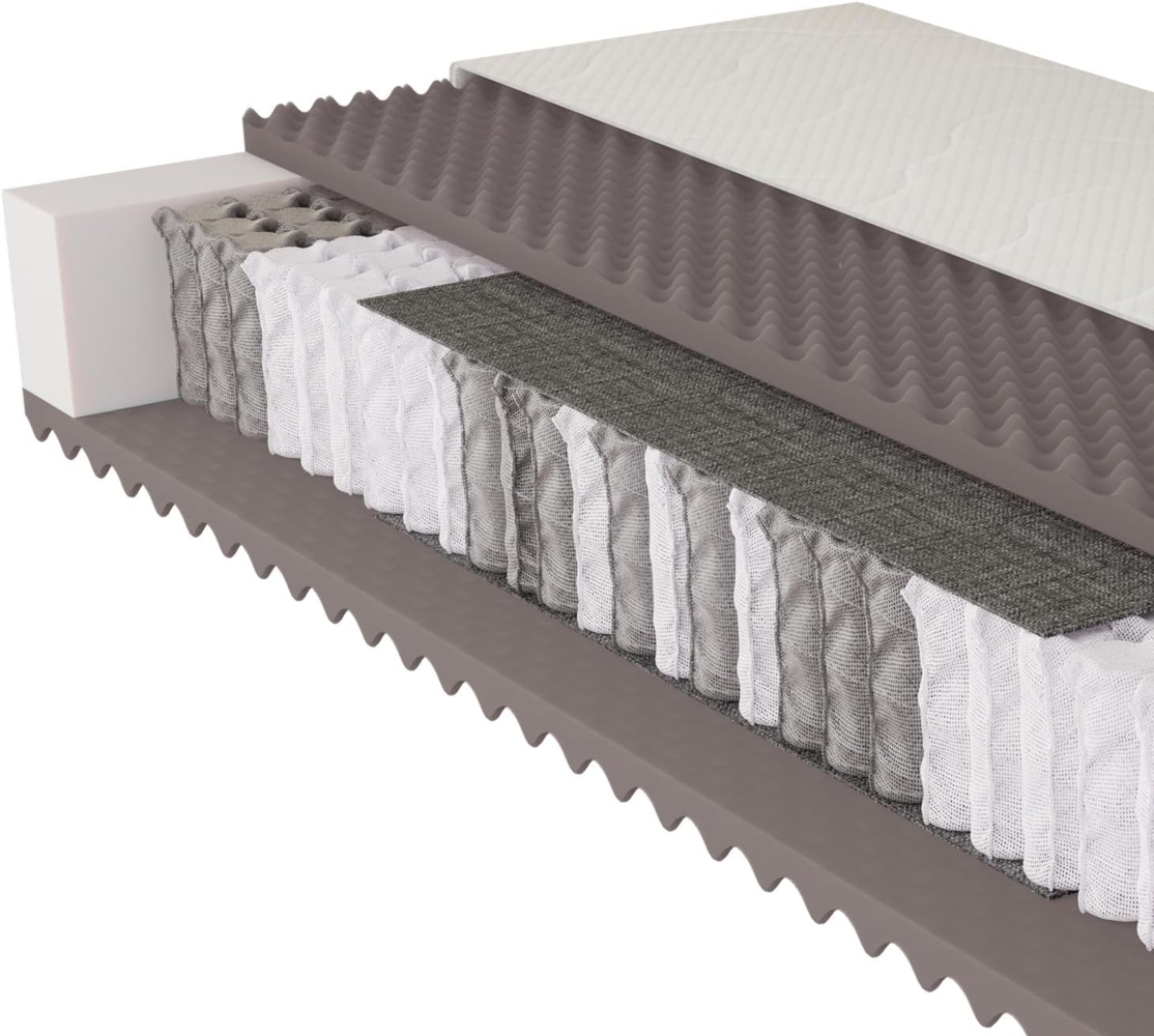 Taschenfederkernmatratze 5 Sterne TFK, Beco, 29 cm hoch, mit Polyester- oder natürlichem Baumwollbezug, verschiedene Größen Bild 1