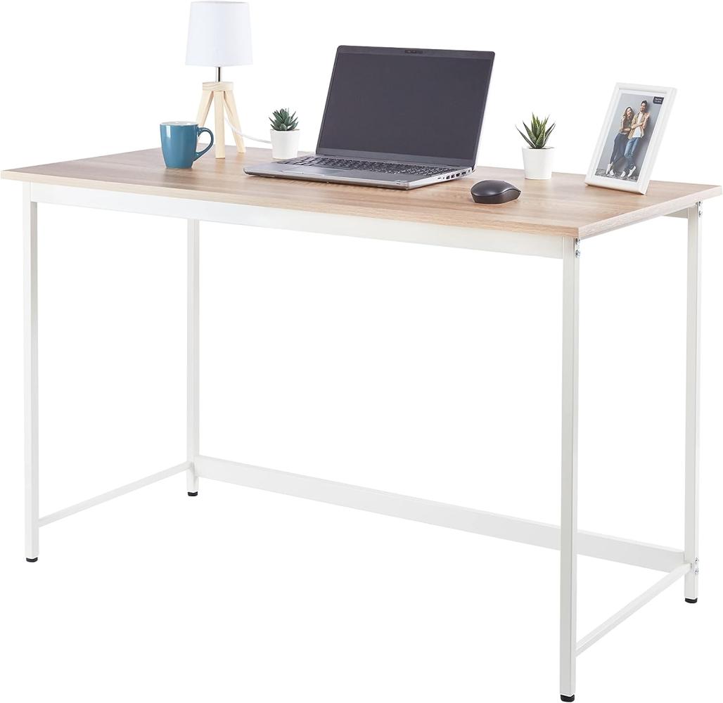 Iris Ohyama, Computertisch/Holzschreibtisch/Tischschreibtisch/Arbeitsstation/Tisch Einfach/Einfacher Schreibtisch, Holz und MetallBüro,Schlafzimmer, Schule - Basic Desk - BDK-1260 - Hellbraun Bild 1