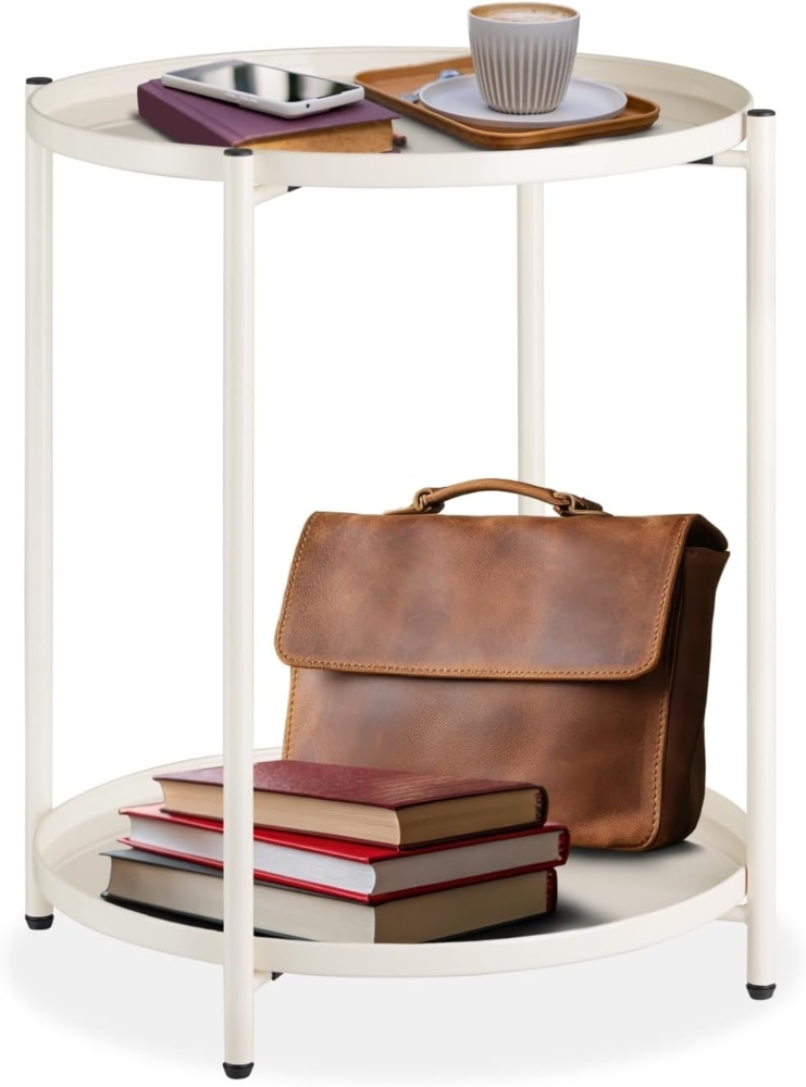 tectake Beistelltisch Oxford (1-St, 1 tlg), Abnehmbare Ablageflächen in Tablettform mit schützendem Rand Bild 1