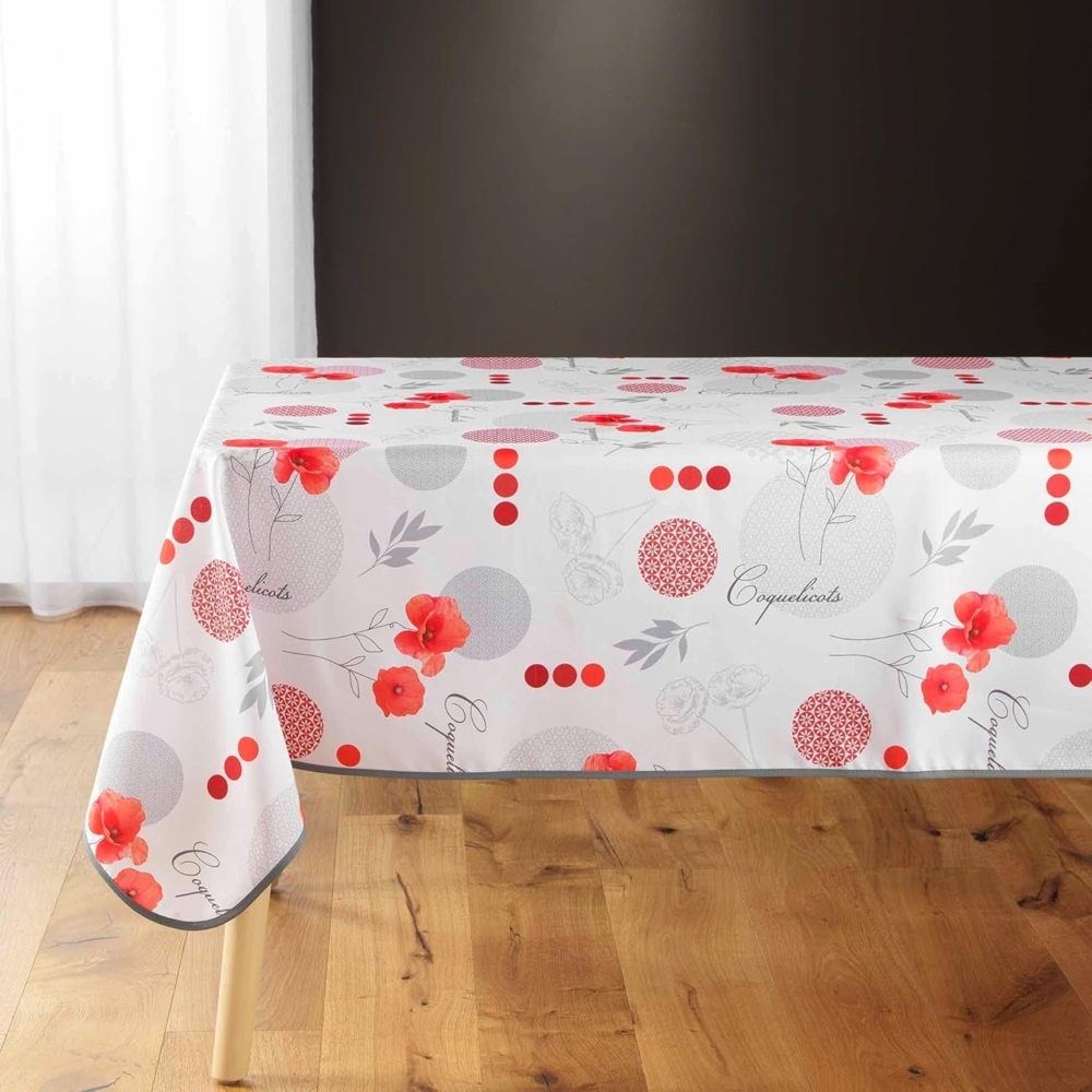 Douceur d'Intérieur Tischdecke, rechteckig, 150x240 cm, Mohn, Polyester, Bedruckt Bild 1