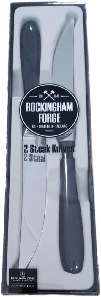 Rockingham Forge 2STK650BK Steakmesser, 18-10 Edelstahl, Schwarz Bild 1