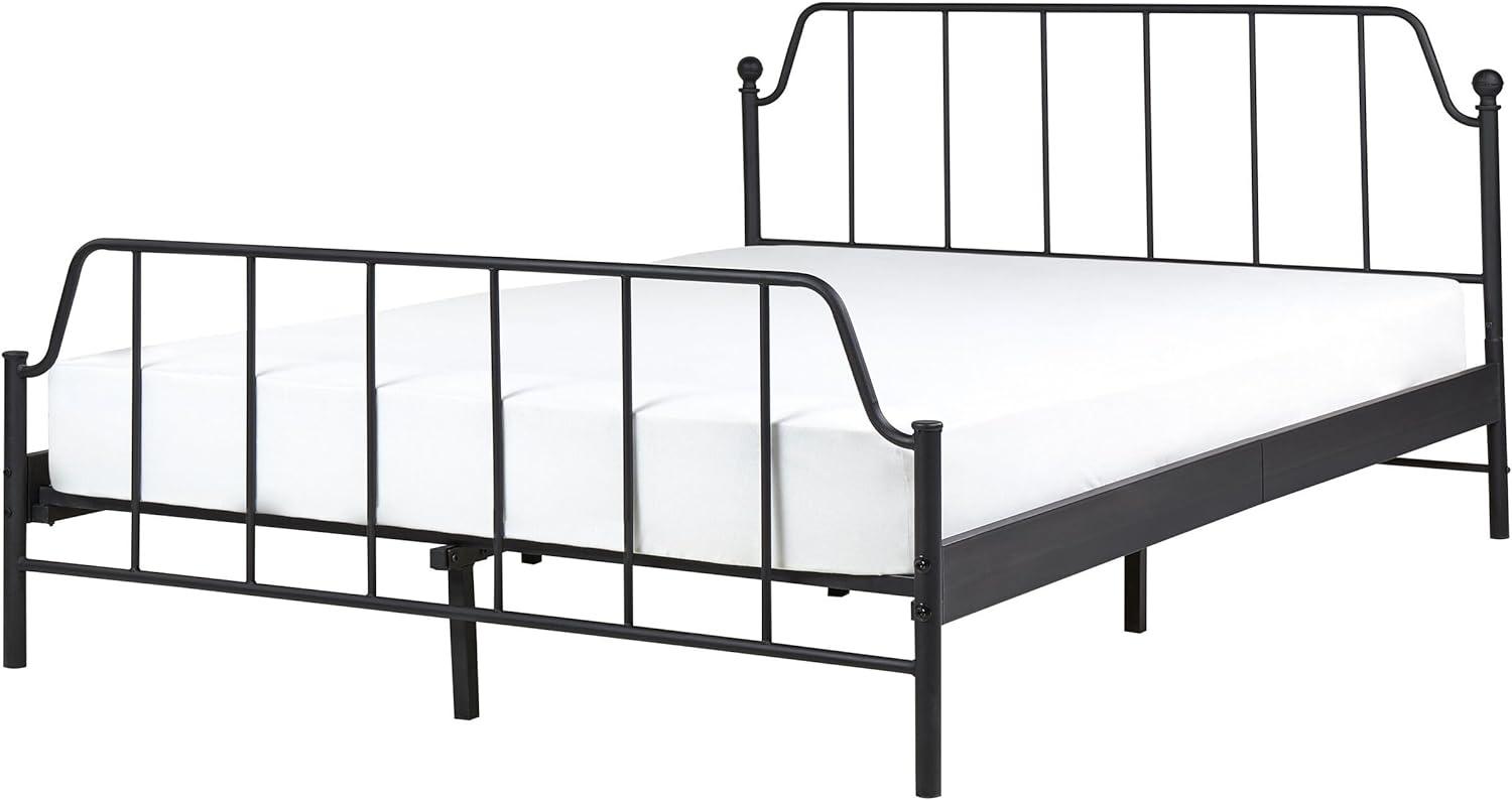 Bett mit Lattenrost MAURESSAC 140 x 200 cm Metall Schwarz Bild 1