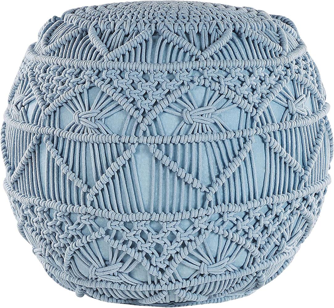 Pouf blau ⌀ 40 cm KAYSERI Bild 1