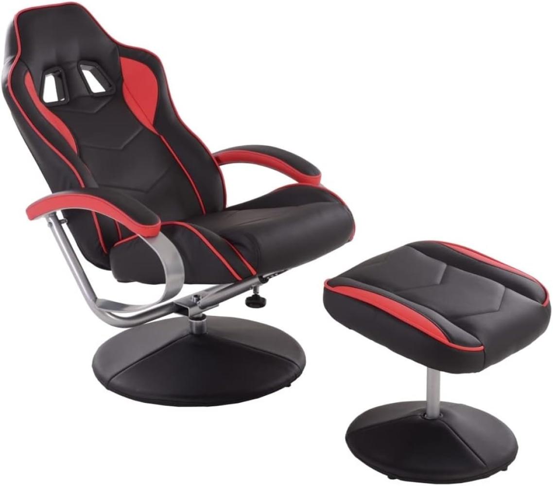 Raburg Gaming-Stuhl Wohnzimmer Sessel mit Hocker, tiefes Sessel-Set, Kunstleder, mit Hocker & mit Relaxfunktion, bis 120 kg Bild 1