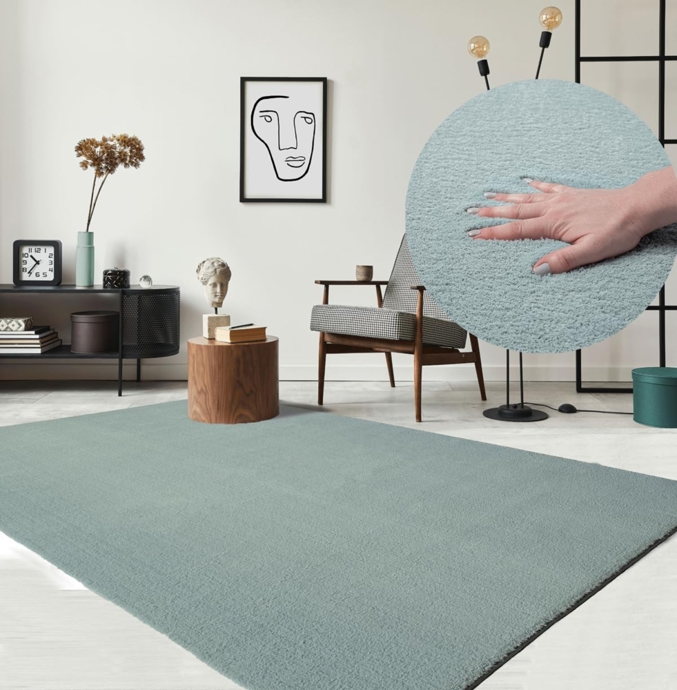 the carpet Teppich Relax round, rund, Höhe: 16 mm, waschbarer Wohnzimmer Teppich modern rutschfest Bild 1