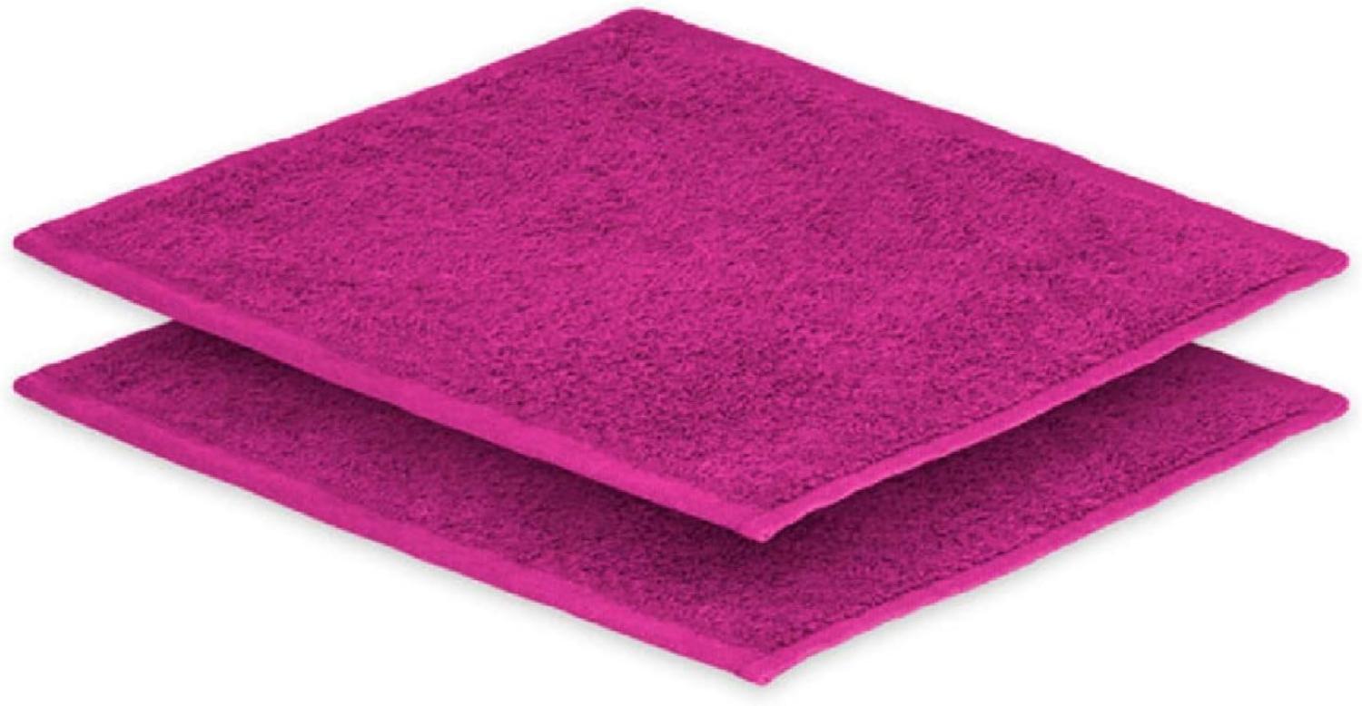 2x Seiftuch Frottier 500 g/m² 30 x30 cm Pink Bild 1