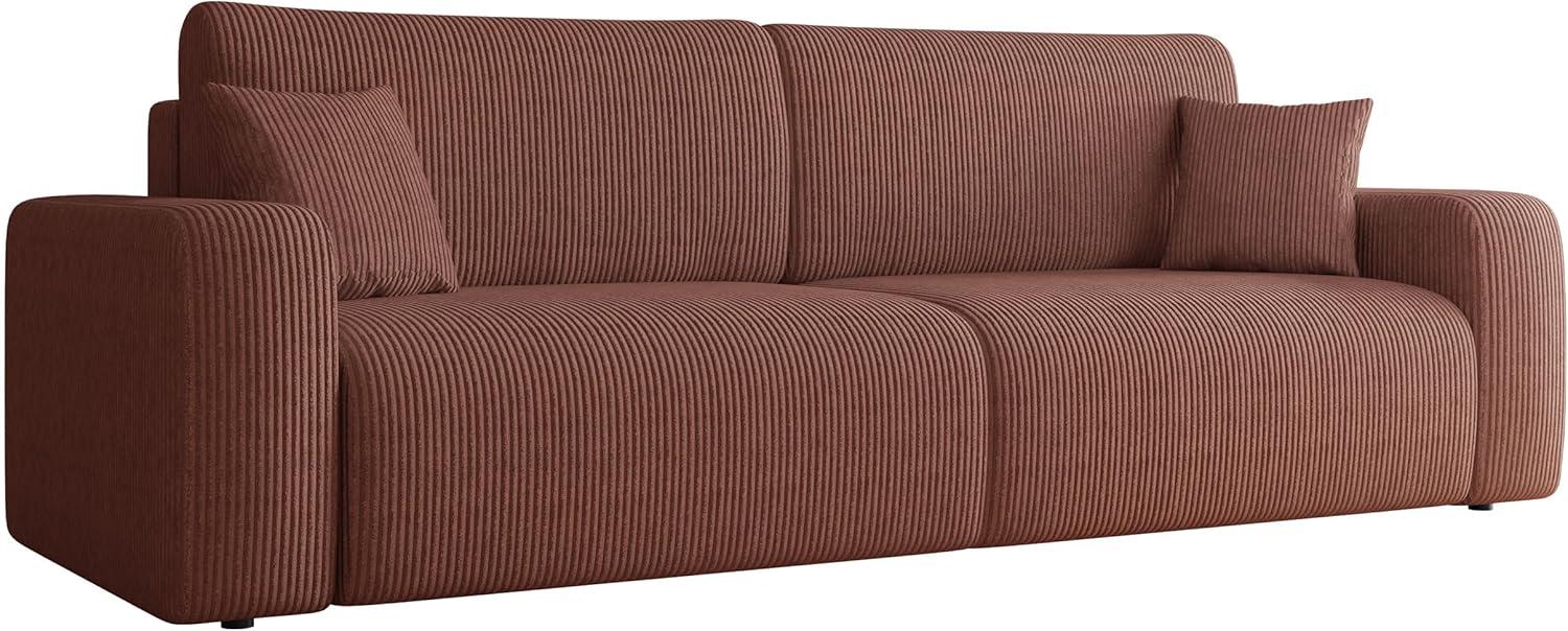 Schlafsofa Pixalo Cord mit 2 Bettkästen und Schlaffunktion (Farbe: Poso 29) Bild 1