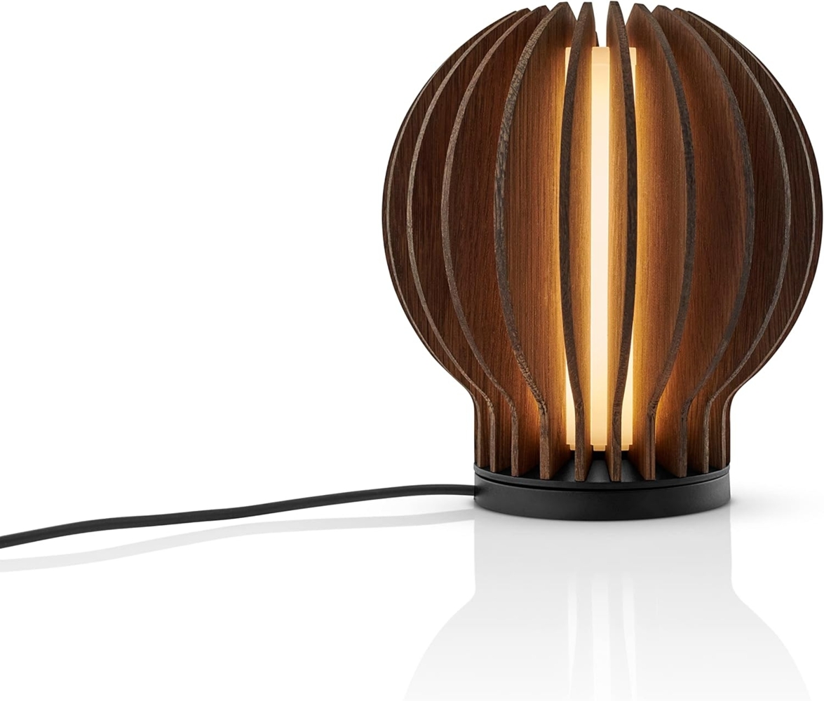 Eva Solo Radiant Rund LED-Leuchte Smoked Oak, Kabellos, Tischleuchte, LED-Lampe, Tischlampe, Eichenholz / Kunststoff, H 15 cm, 571384 Bild 1