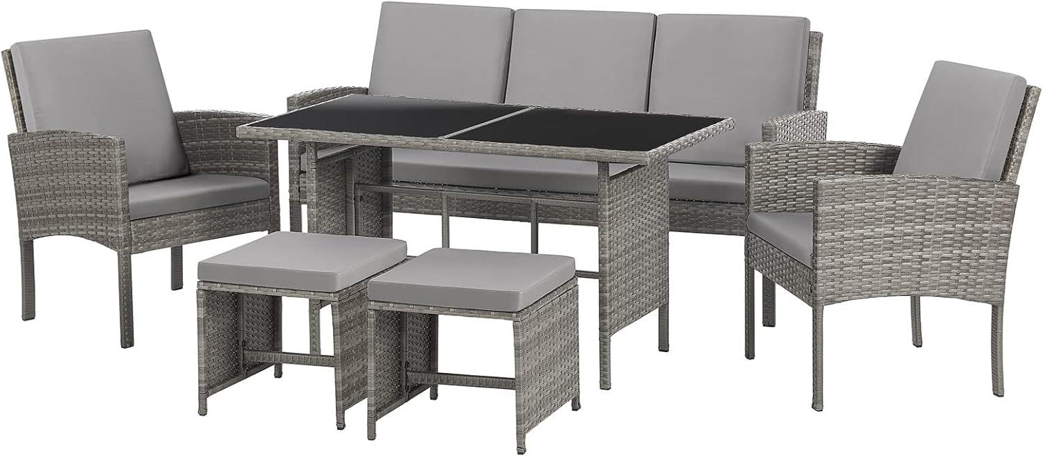 SVITA Gartenlounge-Set DENVER, (Gartenmöbel-Set), Essgruppe, Rattan, Inkl. Kissen Bild 1