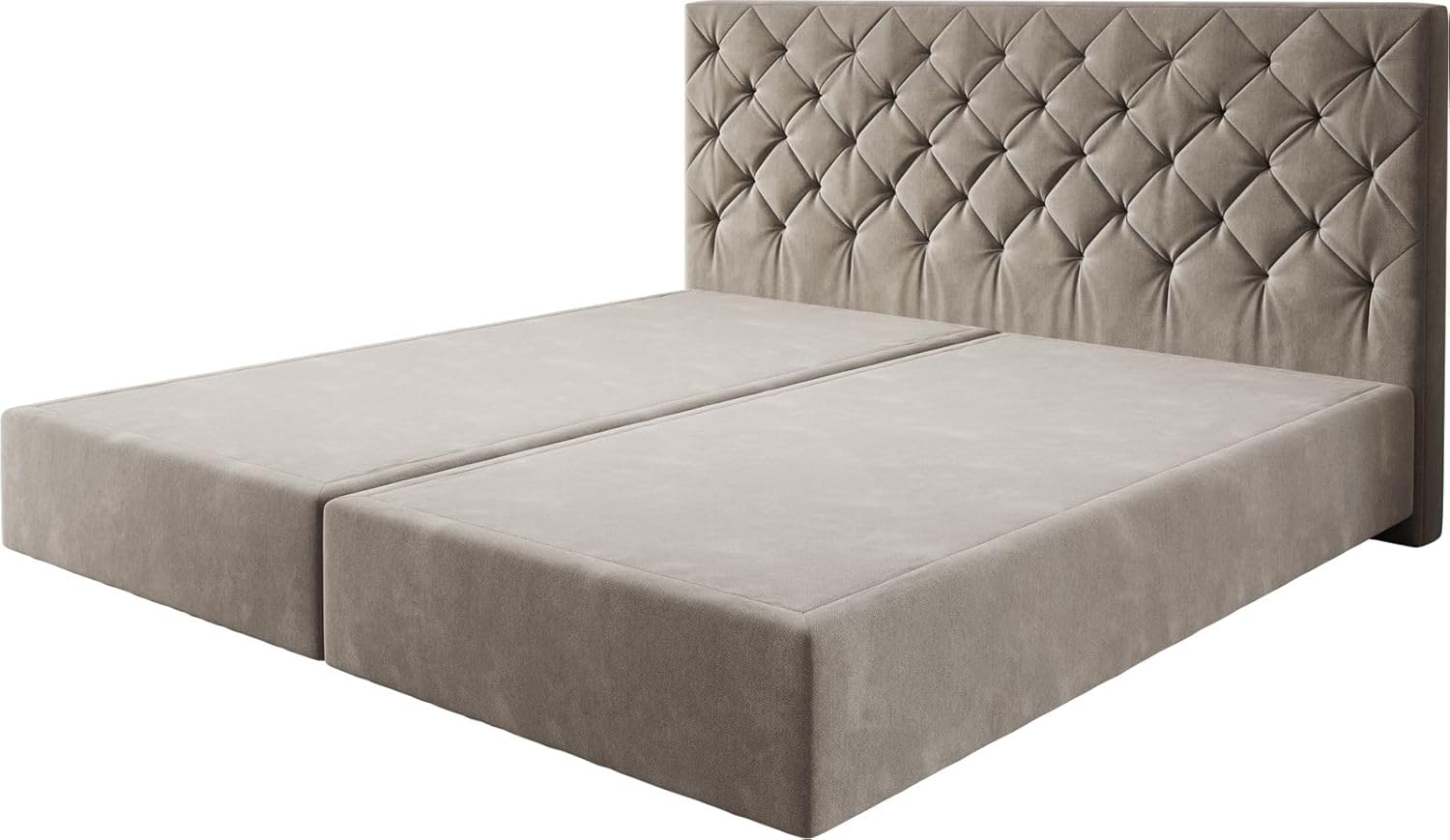 Boxspringgestell Dream-Great Mikrofaser Beige 200x200 cm Bild 1