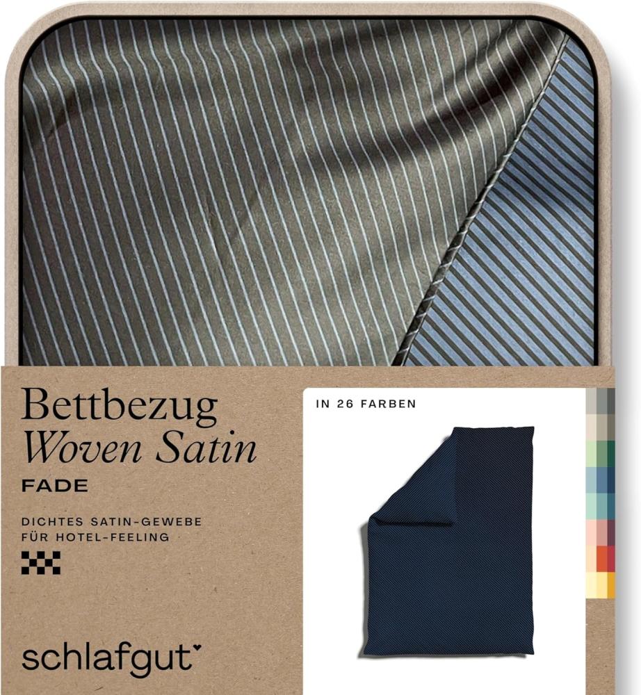 Schlafgut Woven Fade Bettwäsche|Bettbezug einzeln 155x220 cm| blue-deep-black Bild 1