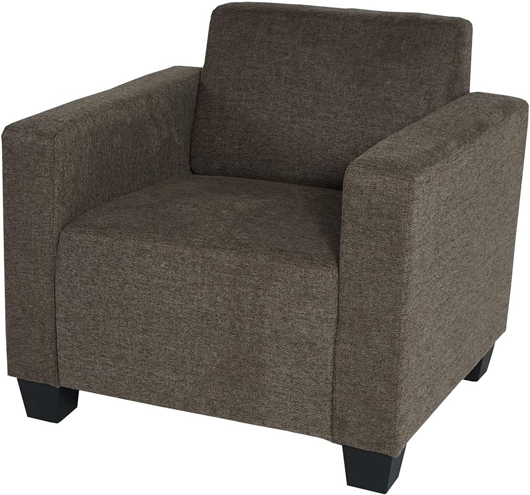 Sessel Loungesessel Lyon, Stoff/Textil ~ braun Bild 1