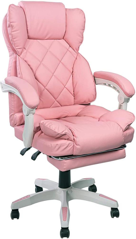 Schreibtischstuhl Design Bürostuhl TV Bürosessel Chefsessel Relax & Home Office Rosa Bild 1