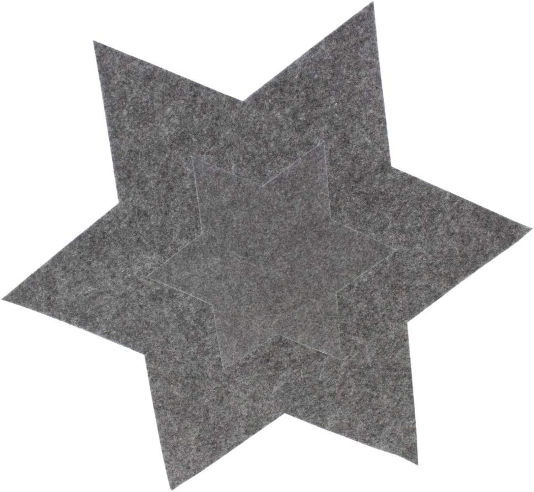 Annastore Platzset 6 x Filzsterne in verschiedenen Größen und Farben, (Platzdeckchen, Platzset), Weihnachtsdeko Filz, Tischset aus Filz, Untersetzer Bild 1