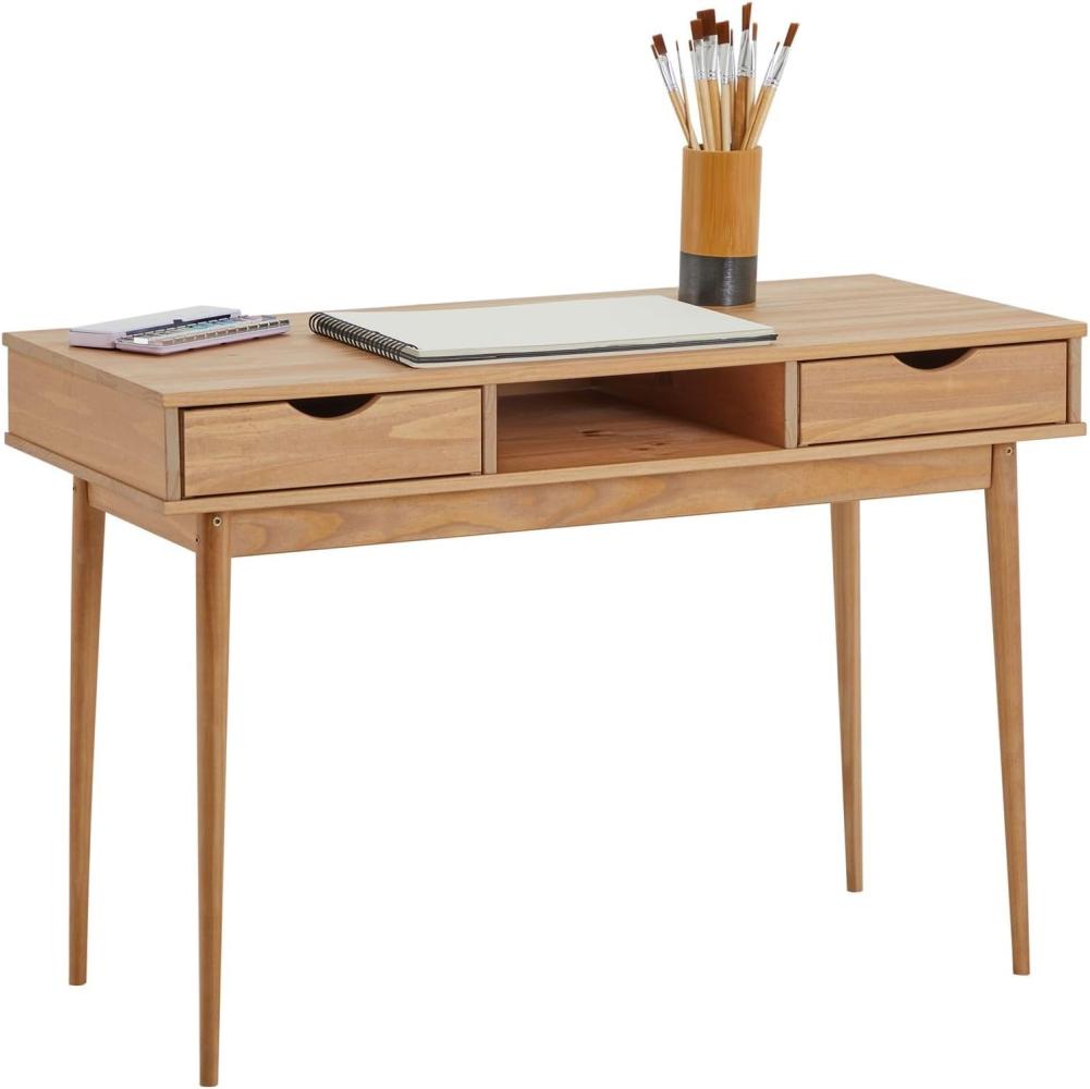 IDIMEX Schreibtisch STEFANO, Schreibtisch mit Schubladen Bürotisch Holz braun Bild 1