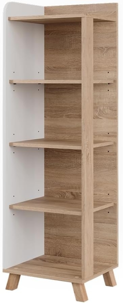 Badregal Karen Sonoma/Weiß 40 x 128 cm mit 4 Fächern Vicco Bild 1