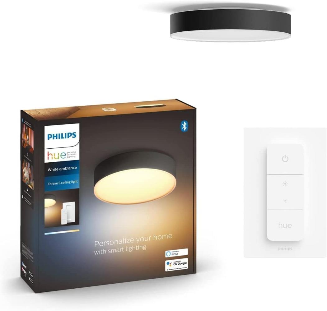 Philips Hue Enrave, große Deckenleuchte (Schwarz) Bild 1