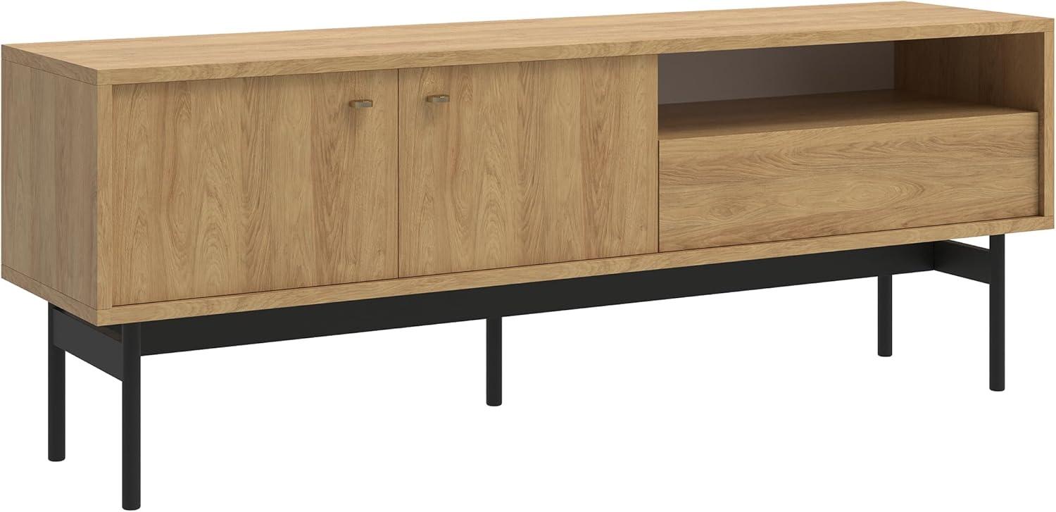 Selsey Olar - TV-Element mit Schublade, Holzoptik Hickory Natur, 154 cm Bild 1