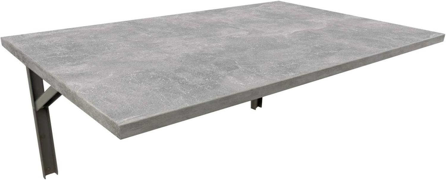 mikon 70x40 Wandtisch Wandklapptisch Küchentisch Schreibtisch Esstisch Klapptisch Esstisch Wandtisch Küchentisch Schreibtisch Kinderschreibtisch Bartisch Computertisch | Beton Bild 1