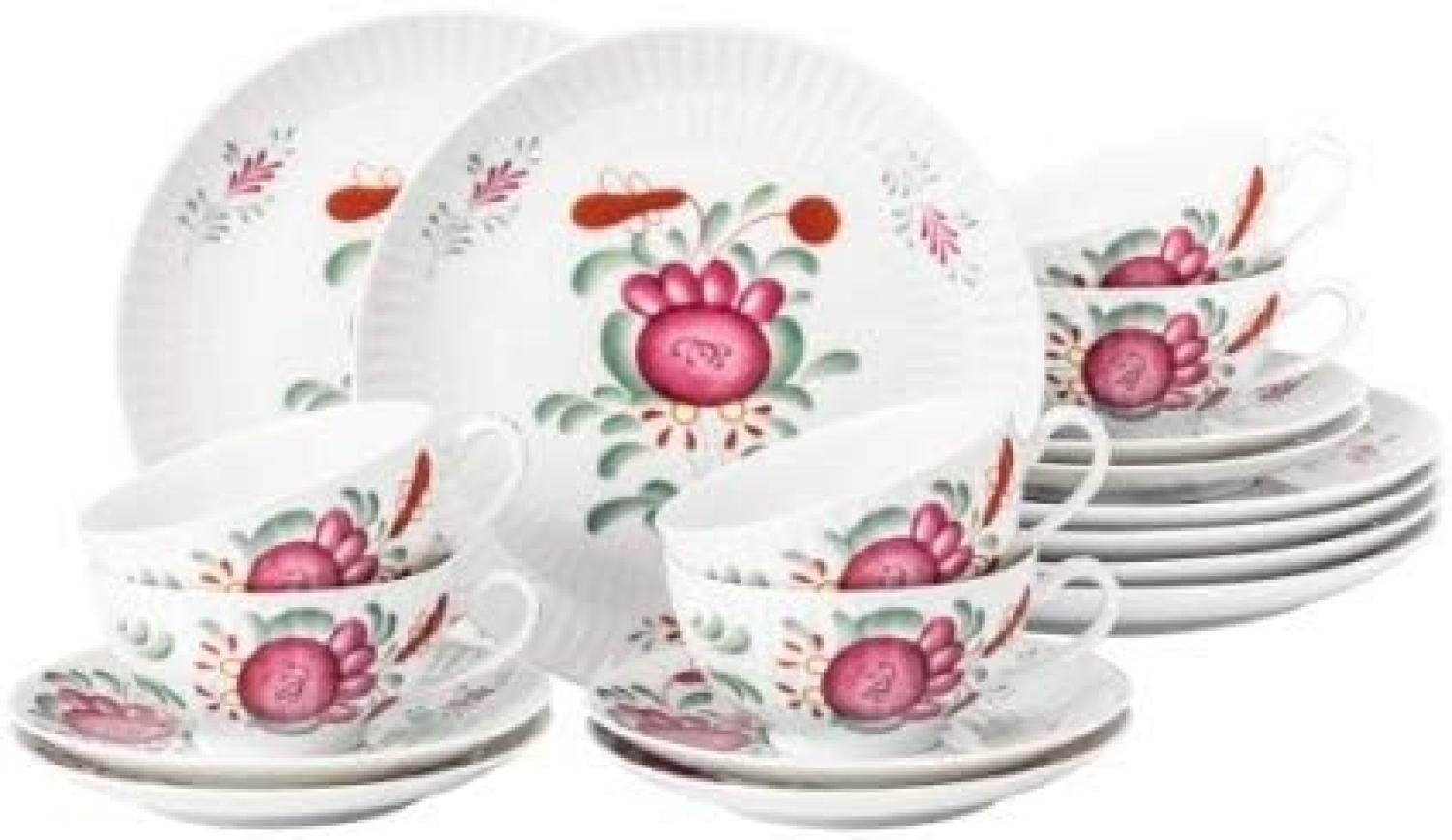 Teeservice klein 18-teilig für 6 Personen AMINA OSTFRIESENROSE 04214 Tettau Porzellan Bild 1