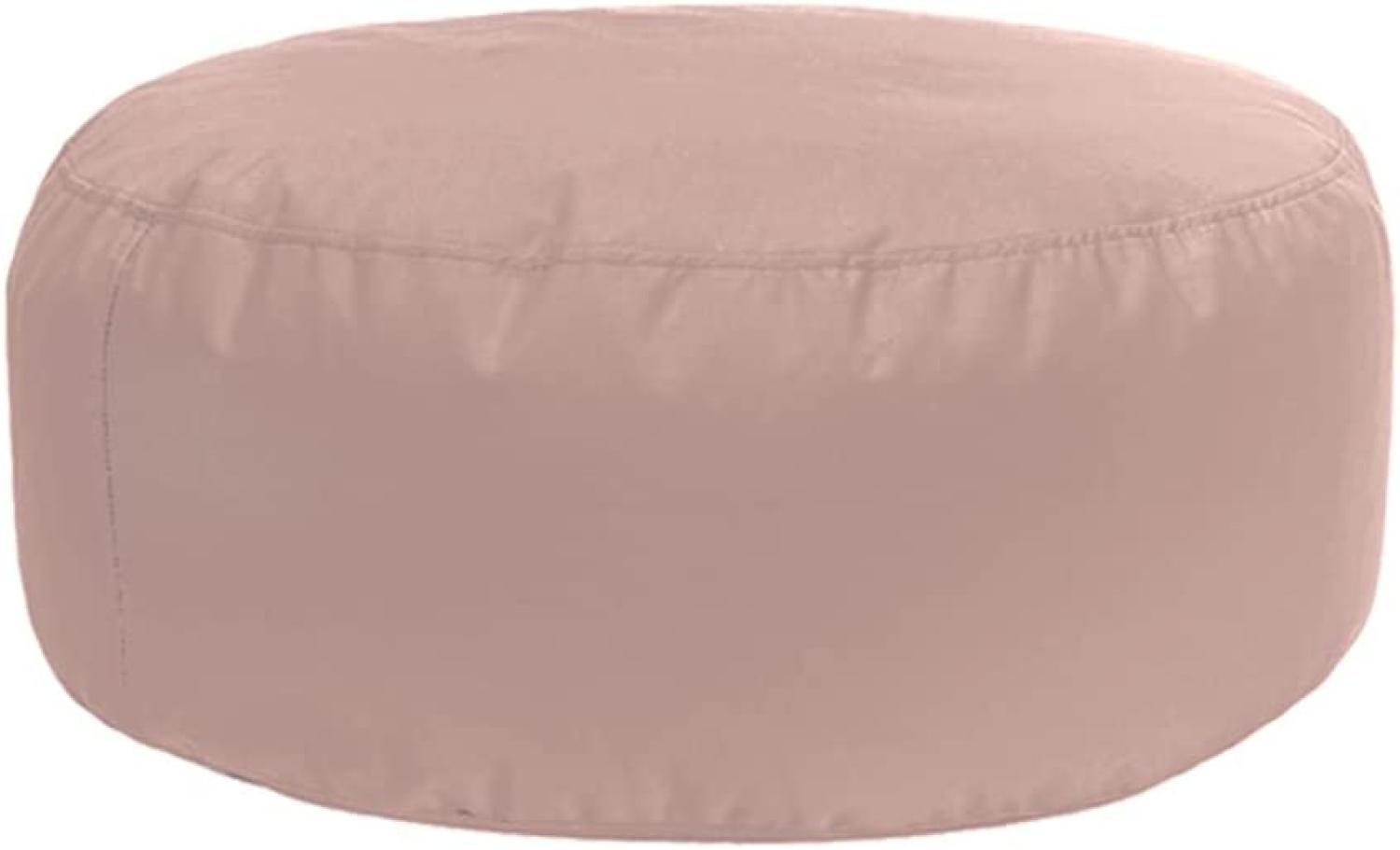 Bruni Pouf Sitzhocker M in Hellbraun – runder Sitzpouf, Indoor und Outdoor als Fußhocker, Yoga-Sitzkissen, Meditationskissen geeignet Bild 1