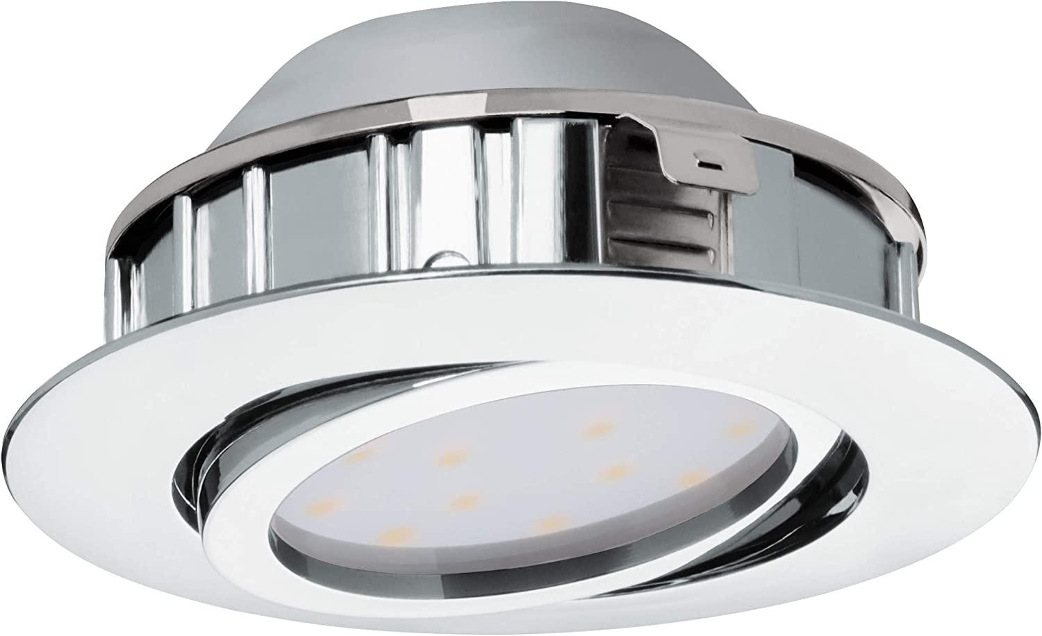 Eglo 95855 Hochvolt LED Einbauleuchte Pineda in chrom 1X6W Ø 8,4cm Bild 1